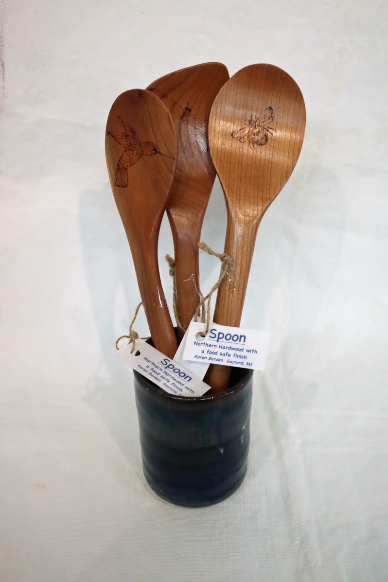 Product Description: Wooden Spoons by Karen Barden</br></br>Price is for 1 spoon, 3 Available</br> Wooden Spoon